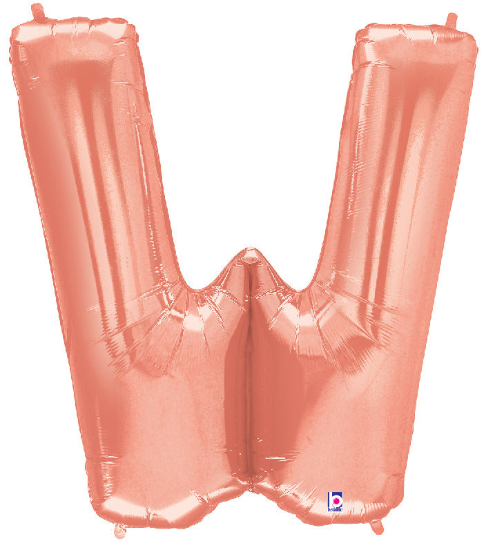Letter W Rose Gold