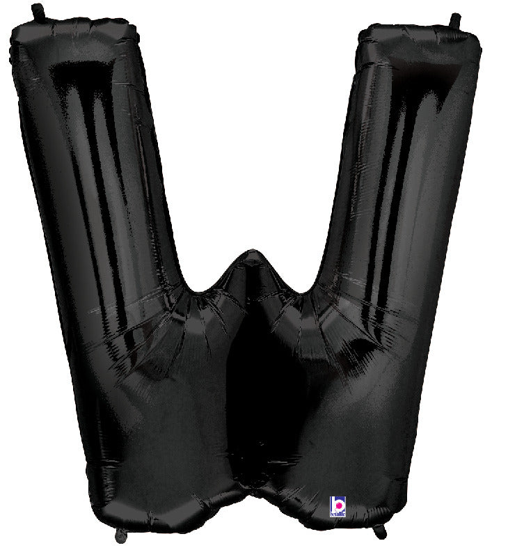 Letter W Black