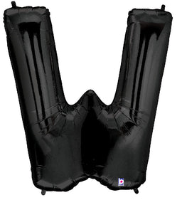 Letter W Black