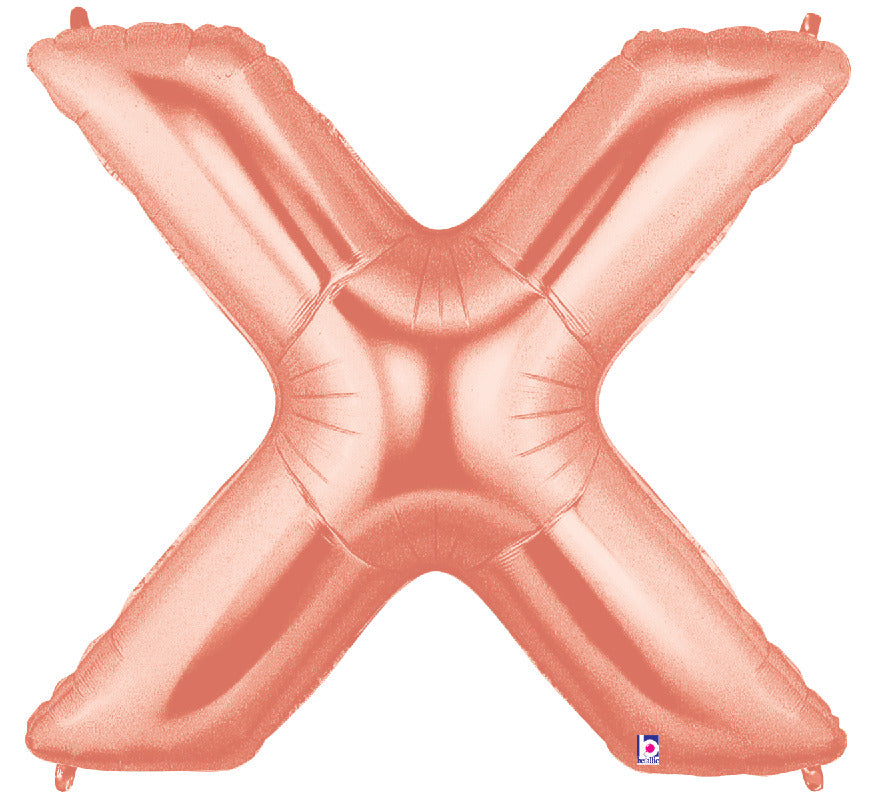 Letter X Rose Gold