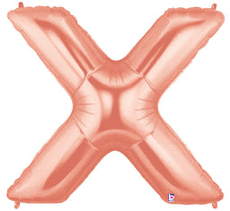 Letter X Rose Gold