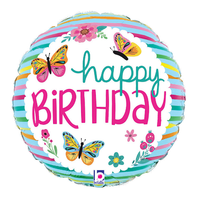 Birthday Colorful Butterflies