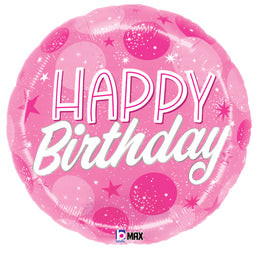 Birthday Pink Sparkle Dots