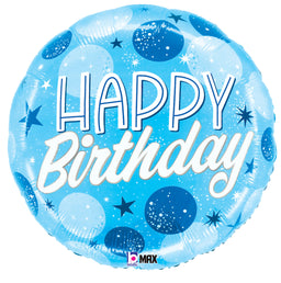 Birthday Blue Sparkle Dots