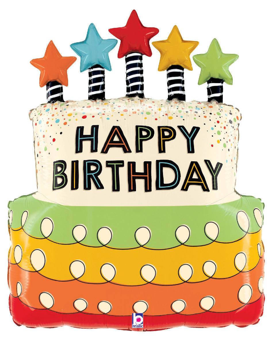 Candle Stars Birthday Cake