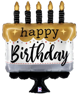 Satin Metallic Birthday Cake