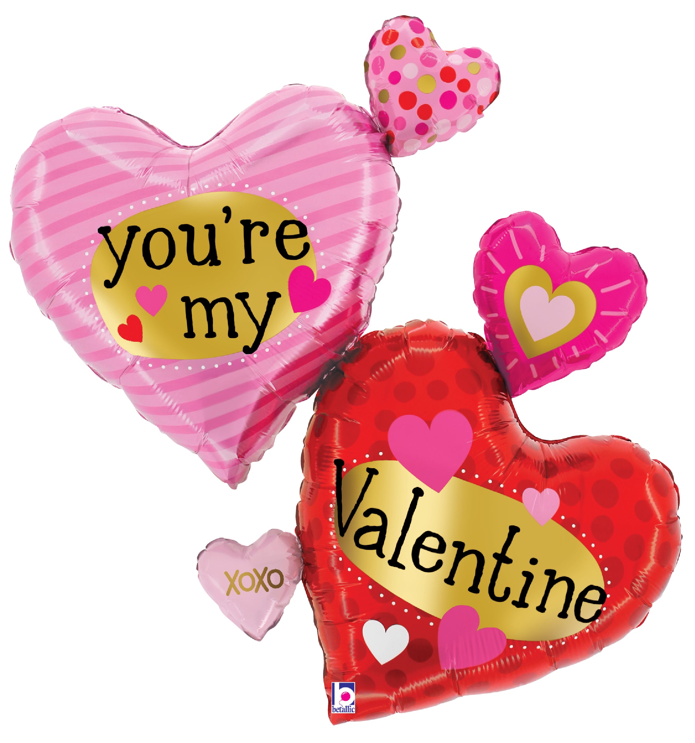 Valentine Pattern Multi Hearts