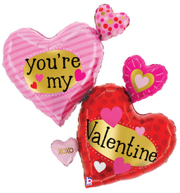 Valentine Pattern Multi Hearts