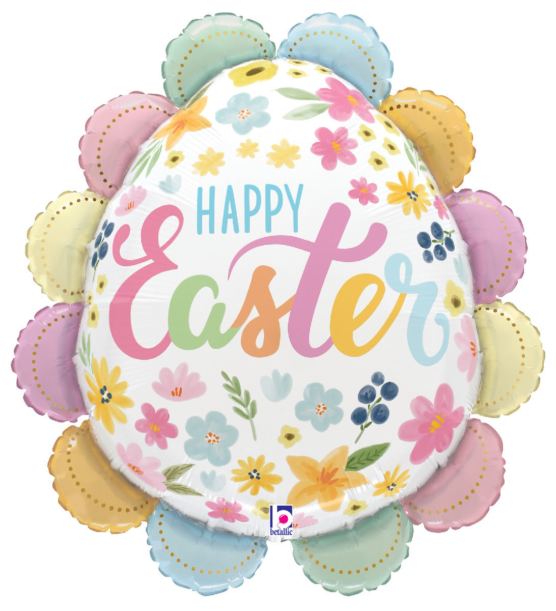 Ruffled Floral Easter Egg