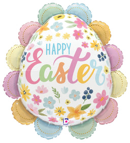 Ruffled Floral Easter Egg