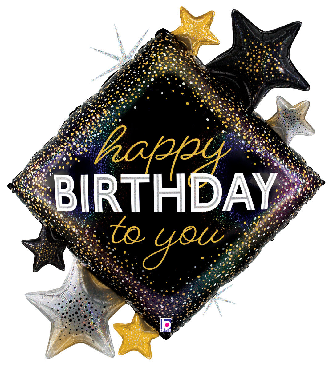 Metallic Birthday Diamond Stars