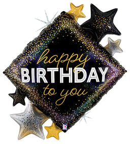 Metallic Birthday Diamond Stars