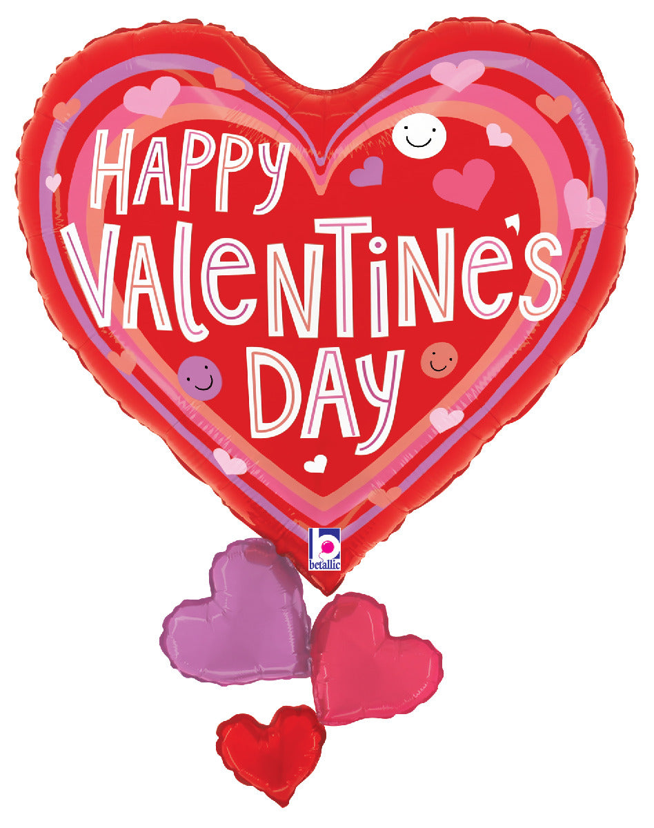 Smiley Valentine Hearts