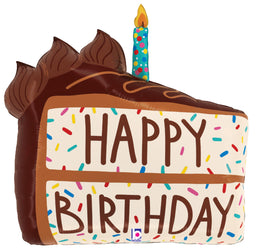 Birthday Chocolate Cake Slice