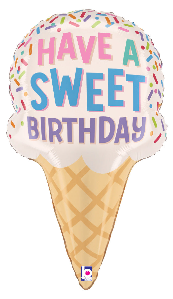 Sweet Birthday Ice Cream Cone