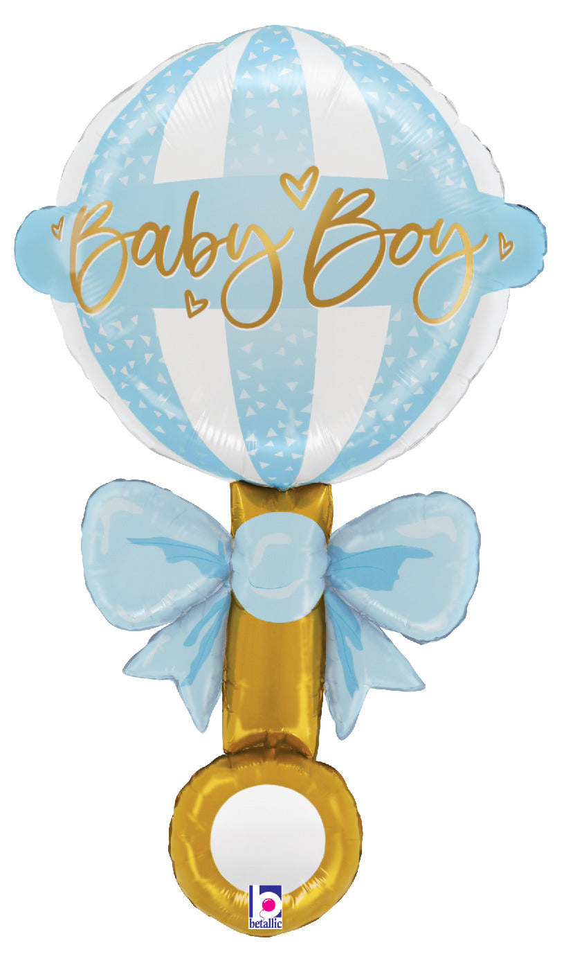 Satin Baby Boy Rattle