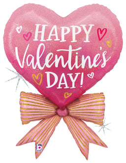 Valentine Pink Bow Heart
