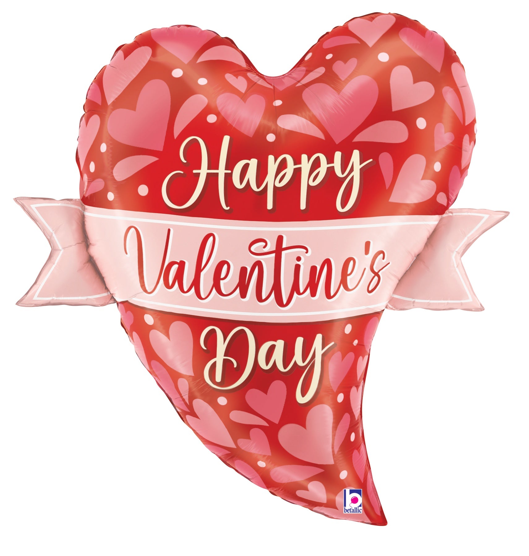 Satin Valentine Ornate Banner Heart
