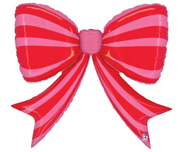 Striped Red Bow