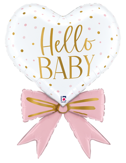 Pink Baby Bow Heart