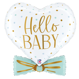 Blue Baby Bowtie Heart