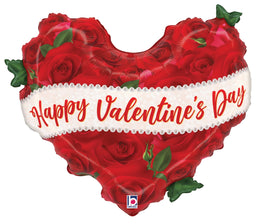Satin Valentine Rose Heart