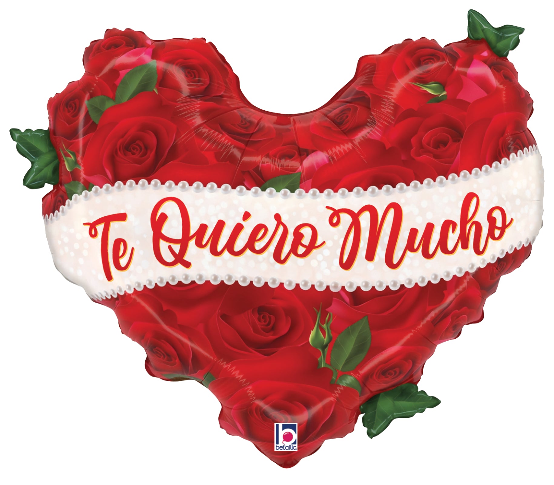 Corazón de rosa de San Valentín satinado