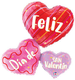Te amo mucho, trío de corazones