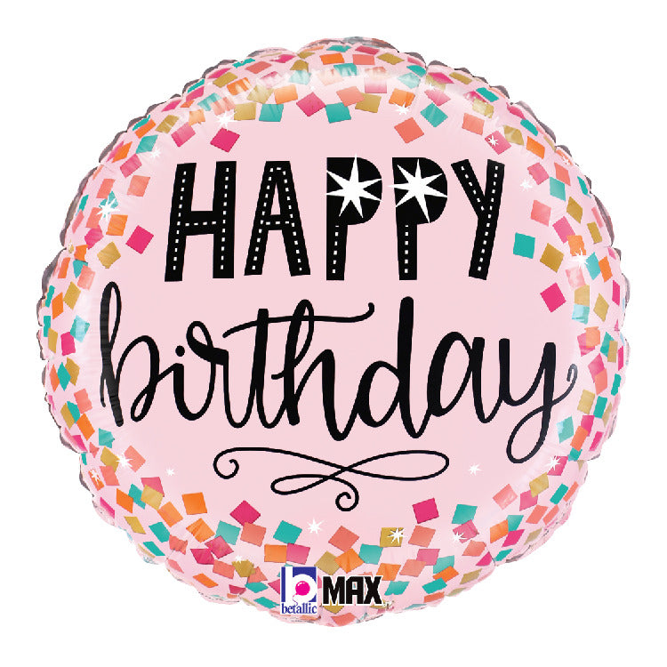 Pink Confetti Birthday