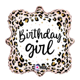 Satin Leopard Birthday Girl