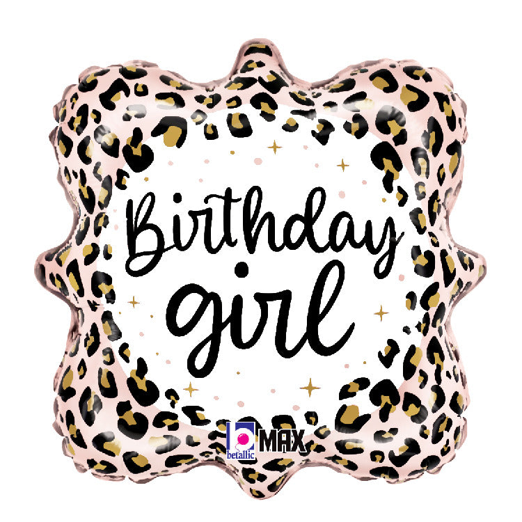 Satin Leopard Birthday Girl