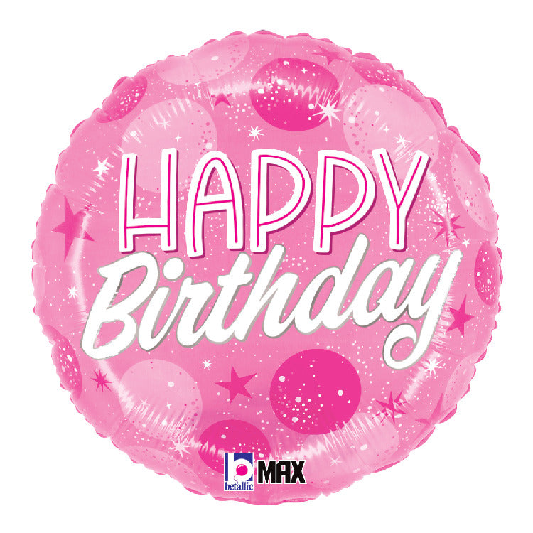 Birthday Pink Sparkle Dots