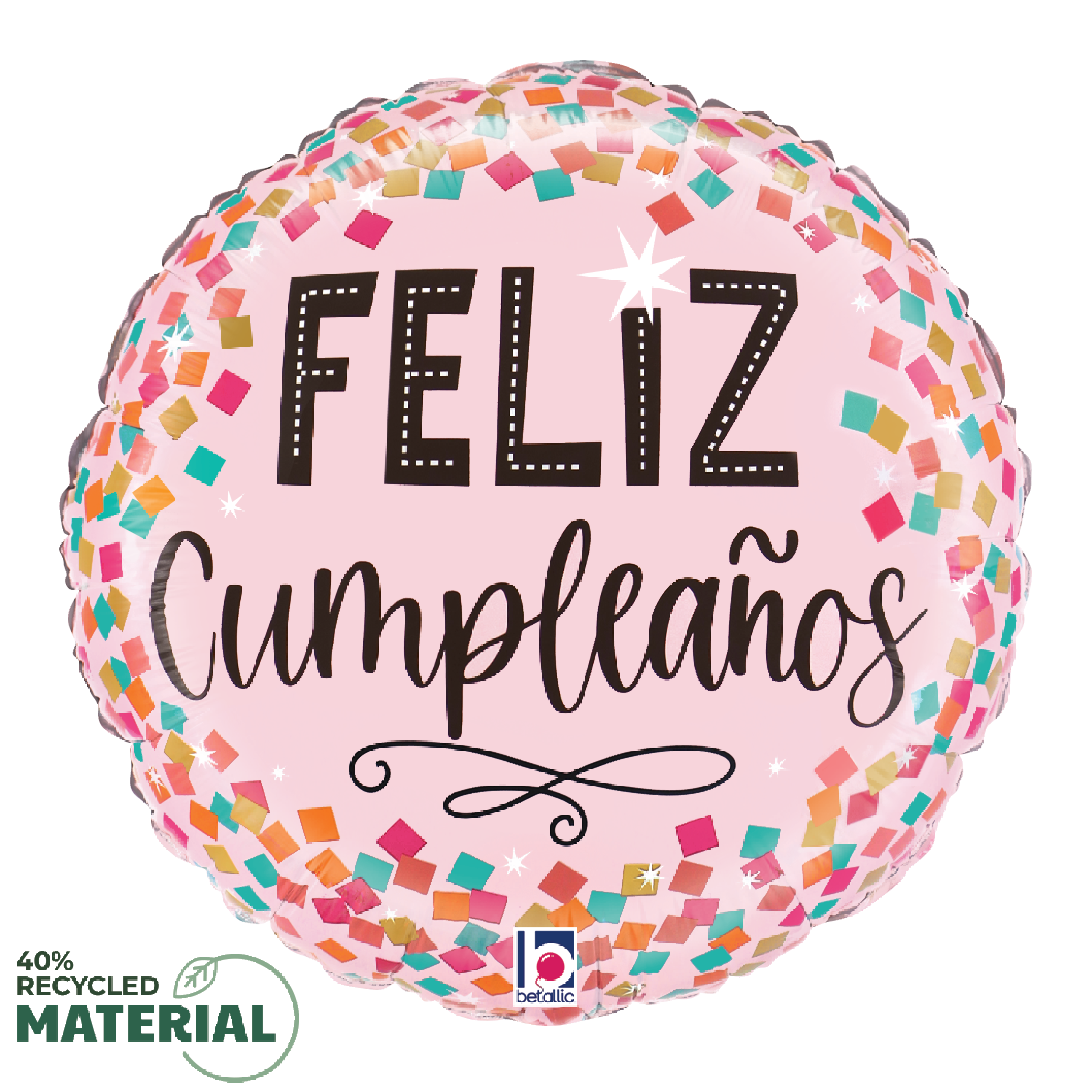 Confeti Rosado de Cumpleaños (Pink Birthday Confetti)