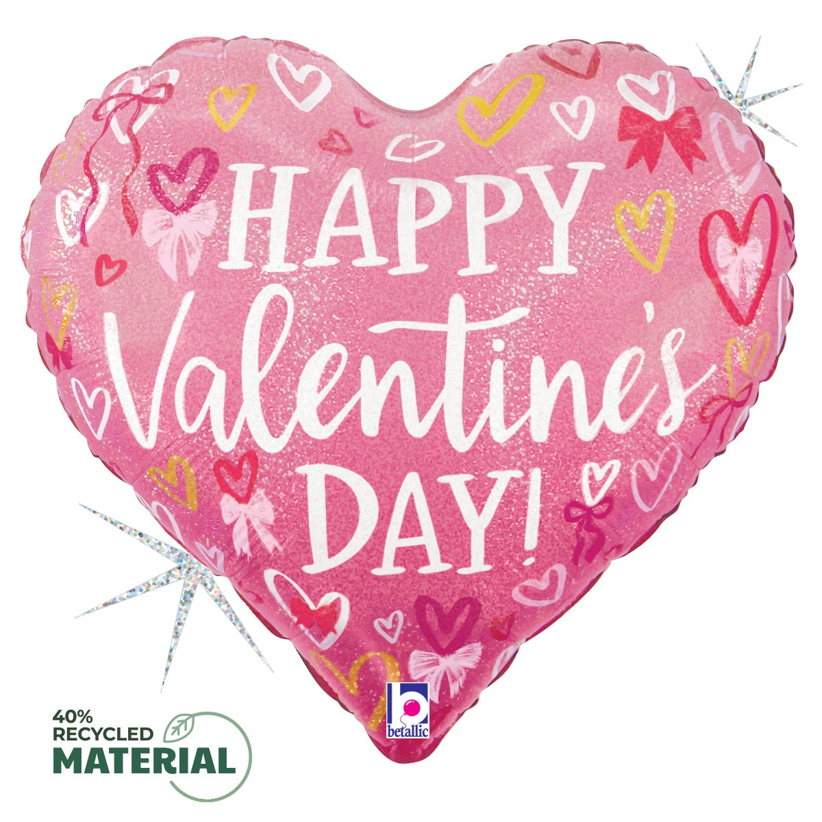 Valentine's Pink Bows & Hearts