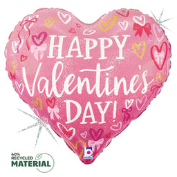Valentine's Pink Bows & Hearts