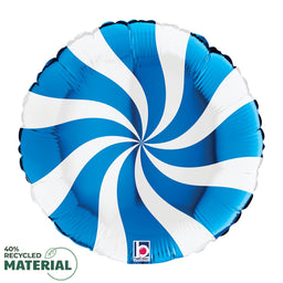 Swirly White & Blue