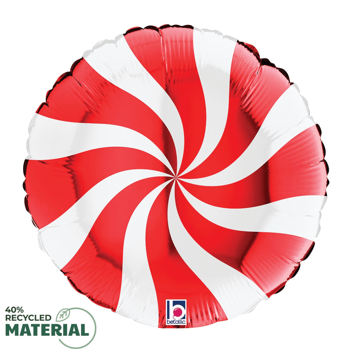 Swirly White & Red