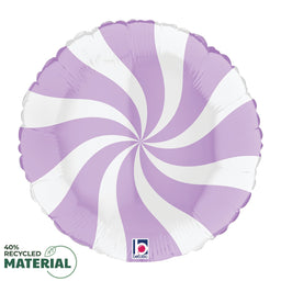 Swirly White - Matte Lilac