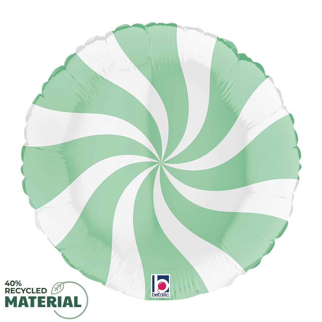 Swirly White - Matte Green