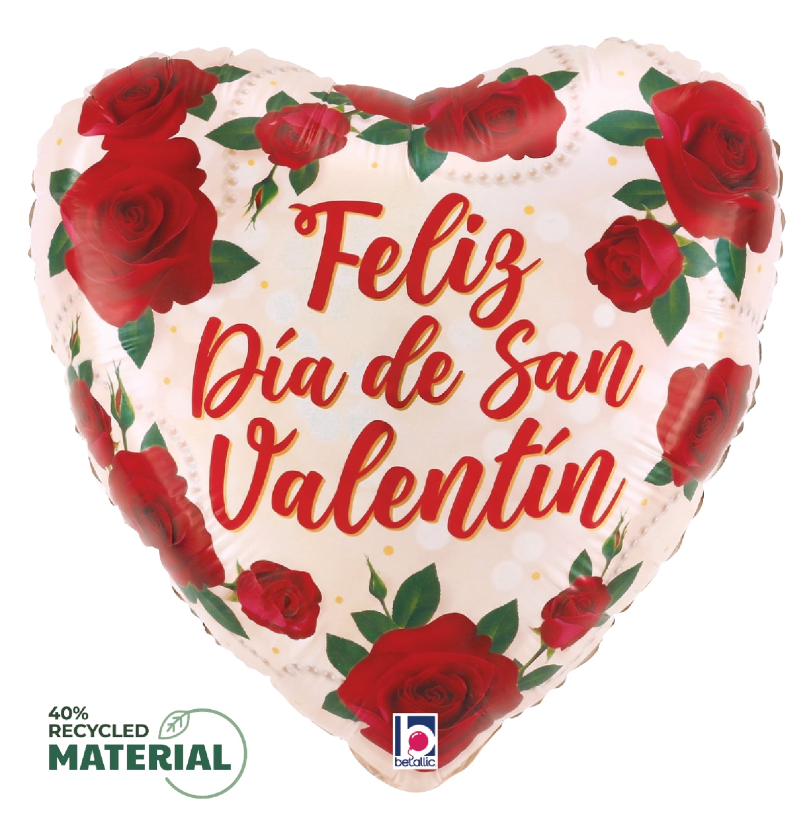 Rosas y perlas de satén para San Valentín