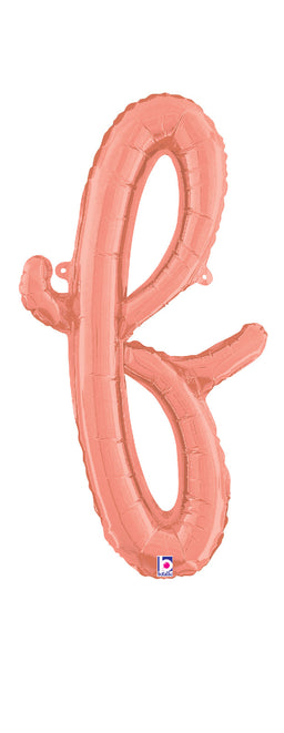 Script Letter "f" Rose Gold