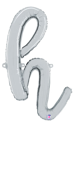Script Letter "h" Silver