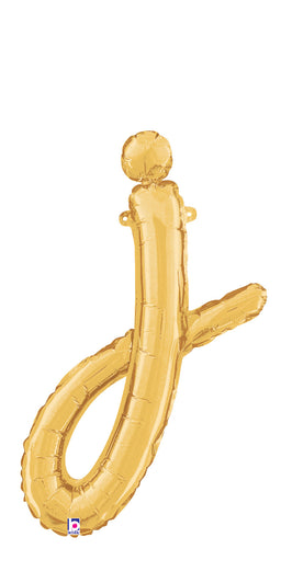 Script Letter "j" Gold