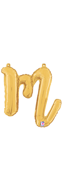 Script Letter "m" Gold