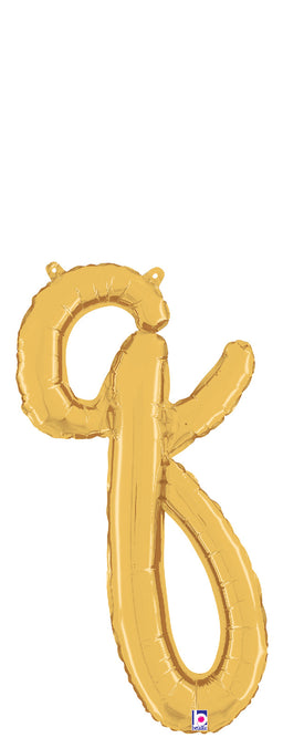 Script Letter "q" Gold