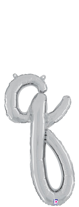 Script Letter "q" Silver