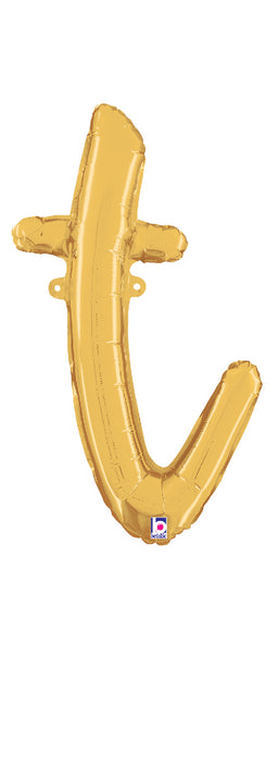 Script Letter "t" Gold