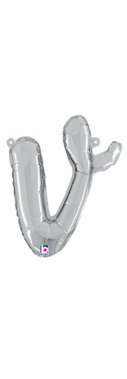 Script Letter "v" Silver