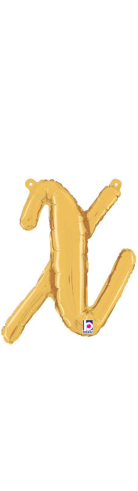 Script Letter "x" Gold