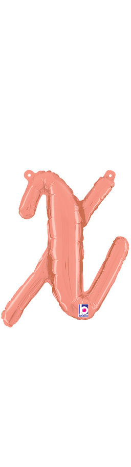 Script Letter "x" Rose Gold